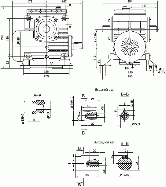 Габаритные и присоединительные размеры